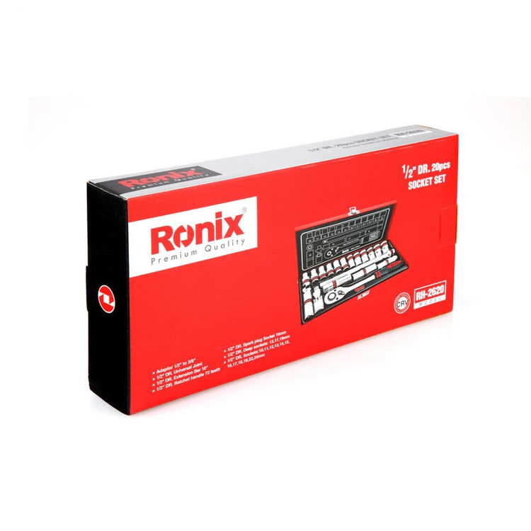مجموعه 20 عددی آچار و سری بکس رونیکس مدل RH-2620