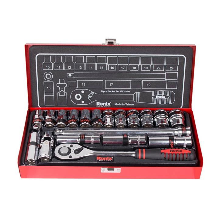 مجموعه 20 عددی آچار و سری بکس رونیکس مدل RH-2620
