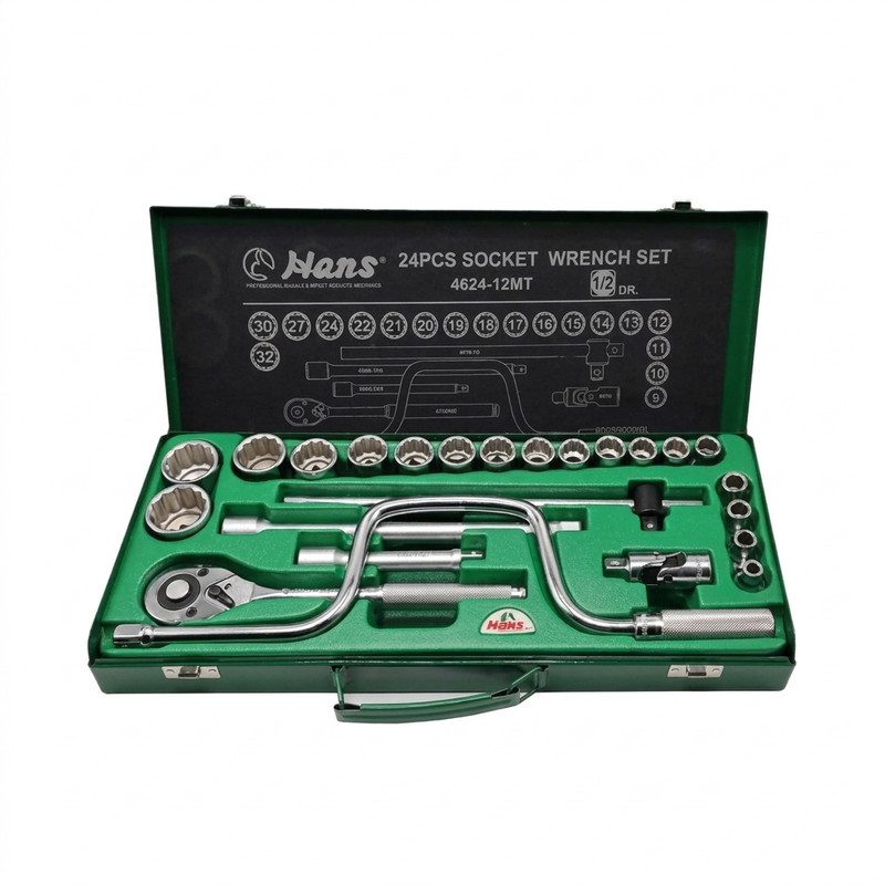 جعبه بکس هنس مدل 4624/12MT درایور 1/2 اینچ بسته 24 عددی